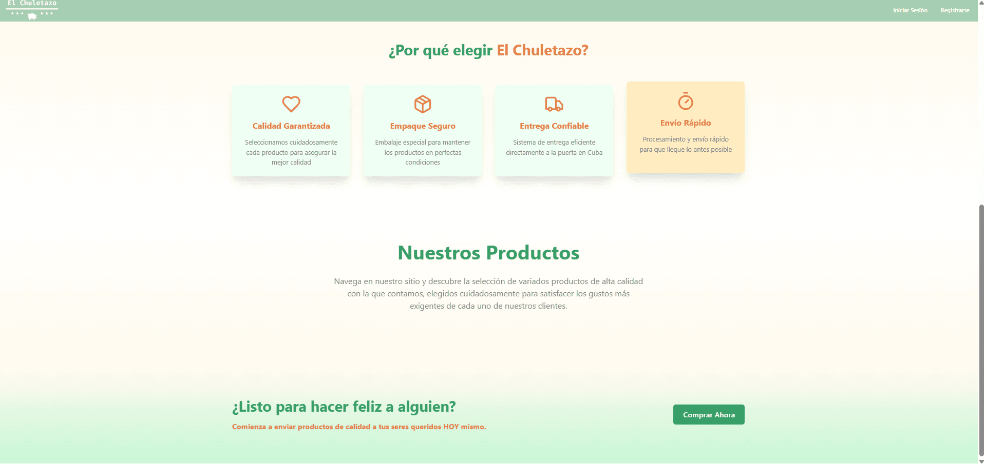 El Chuletazo checkout and payment workflow screen