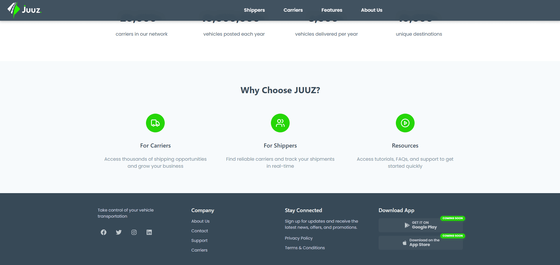 JUUZ live tow request map view